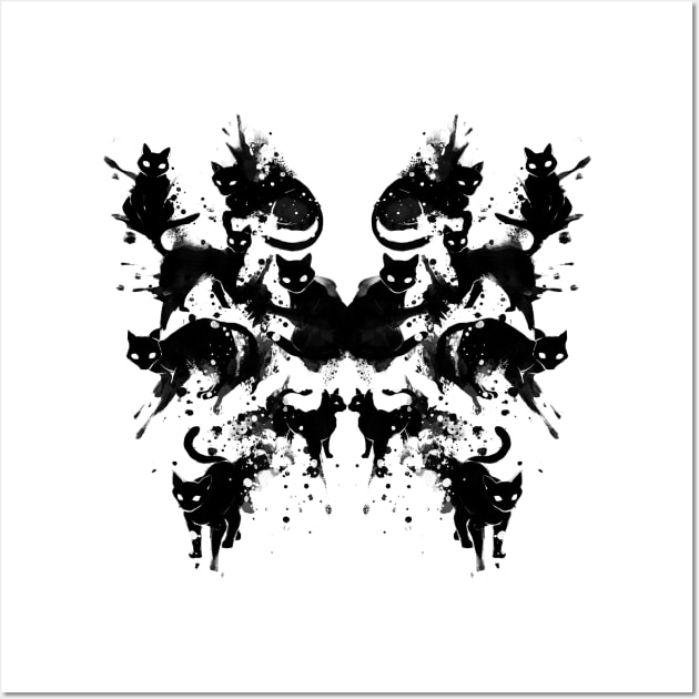 Rorschach Test Cat’s On My Mind Wall Art by Tobe_Fonseca